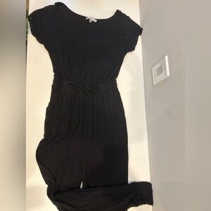 Black pants romper with bow-size small